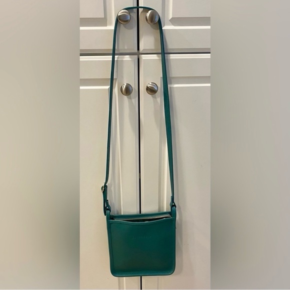 Longchamp Le Foulonne Green Leather Crossbody Bag - Picture 2 of 5
